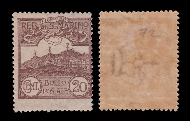 SAN MARINO STAMP.1921.20c brown .SOCTT 51.MH.