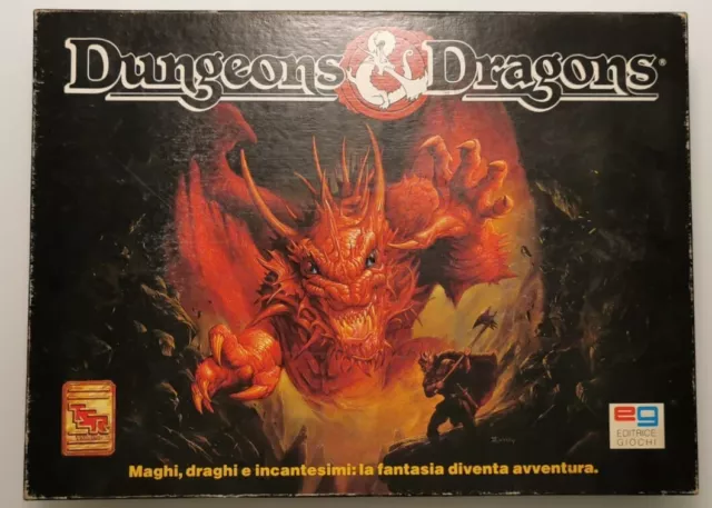 D&D Dungeons & Dragons set base 1991 scatola nera INCOMPLETO