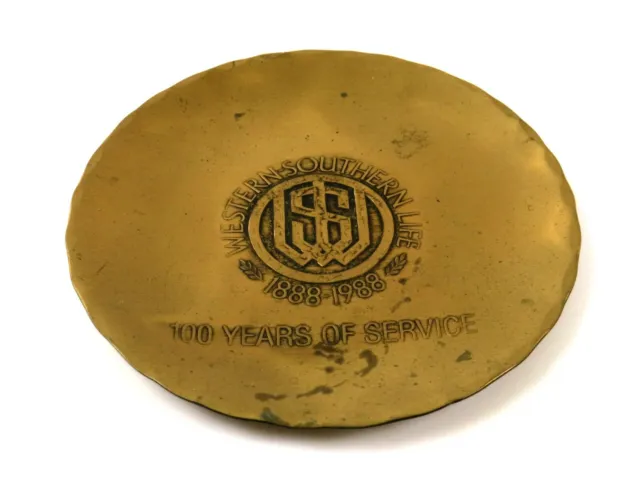 Bronze Western-Southern Vintage Logo Plate, 100 Years, By Natale Leesburg PA