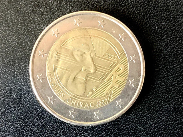 PIECE 2 EUROS JACQUES CHIRAC 2022 commémorative EUR 120,00 - PicClick FR