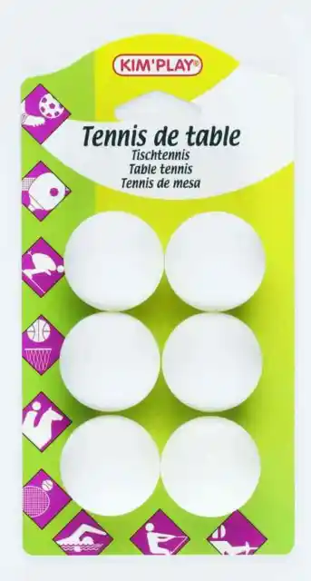 Lot de 6 Balles de Tennis de Table Ping Pong NEUF