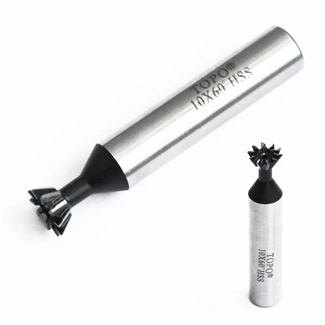 Machine Dovetail Cutter End Mill Carbon Tools Alloy Steel 60 Degree Metalworking