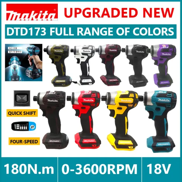 Makita DTD173  Cordless Impact Driver 18V LXT BL Brushless Motor Electric Drill