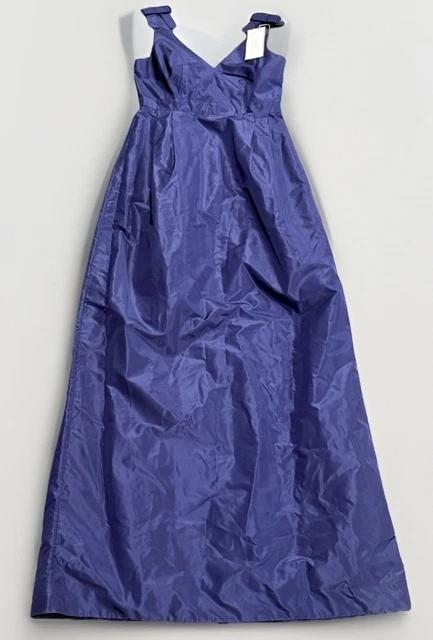 NWT J CREW 100% Silk Taffeta Formal Gown Dress Wedding maxi Blue Sz 8  $129.99 - PicClick