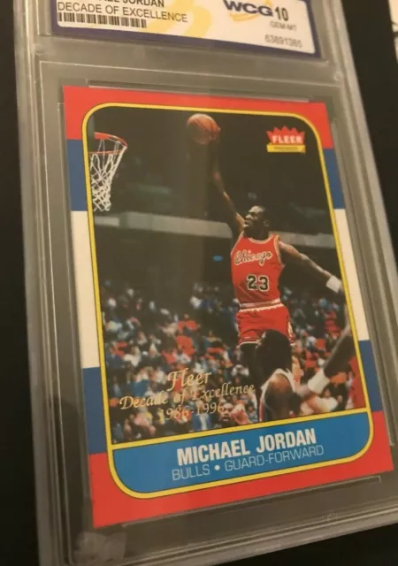 Michael Jordan Fleer Rookie Card 1996-97 Decade of Excellence #4 GEM Mint 10