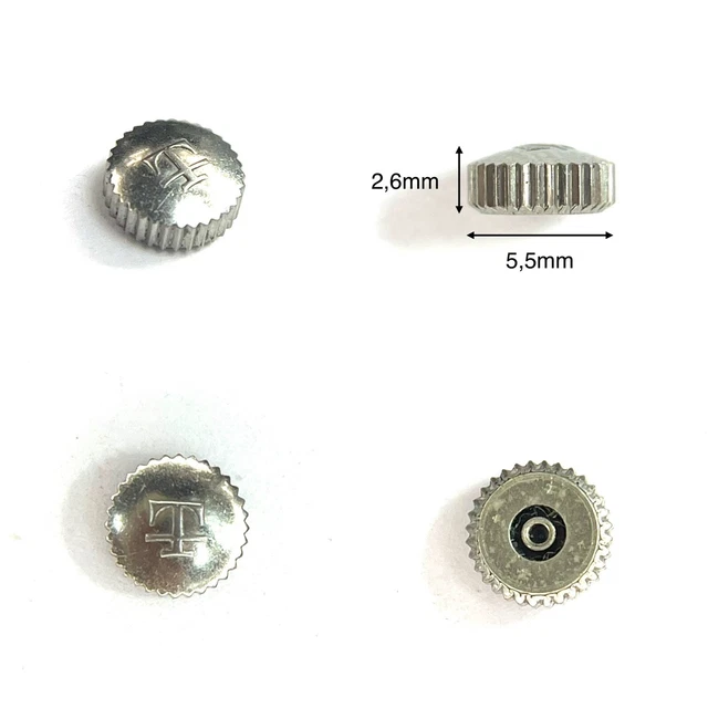 Véritable couronne ROAMER MST acier 5.0 x 3.0 mm - MST08