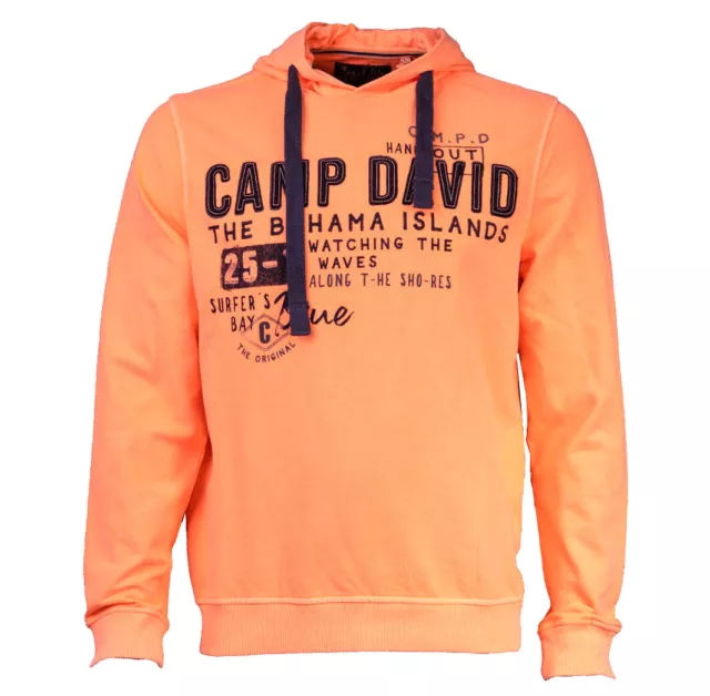 Camp David Kapuzensweatshirt mit Logo Stickerei sunset neon CB2305-3658-32