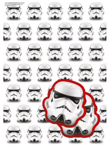 Star Wars wrapping paper - Gift Wrap 2 sheets 49cm x 70cm Stormtrooper