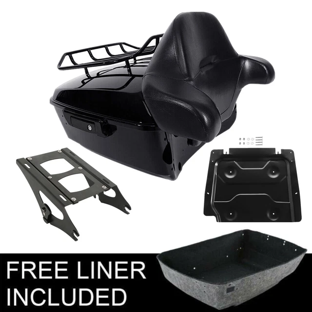 King Trunk Mount Rack Backrest Plate Fit For Harley Tour Pak Road Glide 14-23 22