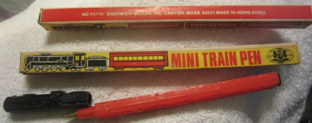 1 railroad Chadwick Miller Inc. Mini Train Pen Lot Of 2 Vintage in box