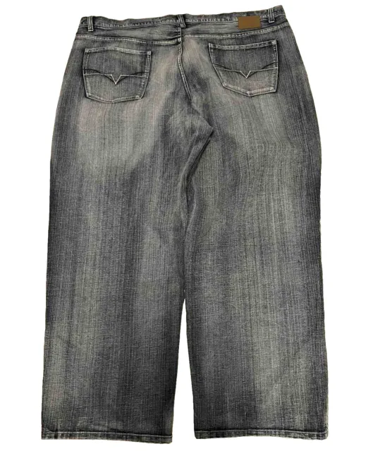VINTAGE 90S Y2K Brooklyn Xpress Mens Gray Denim Jeans Baggy Wide Leg ...