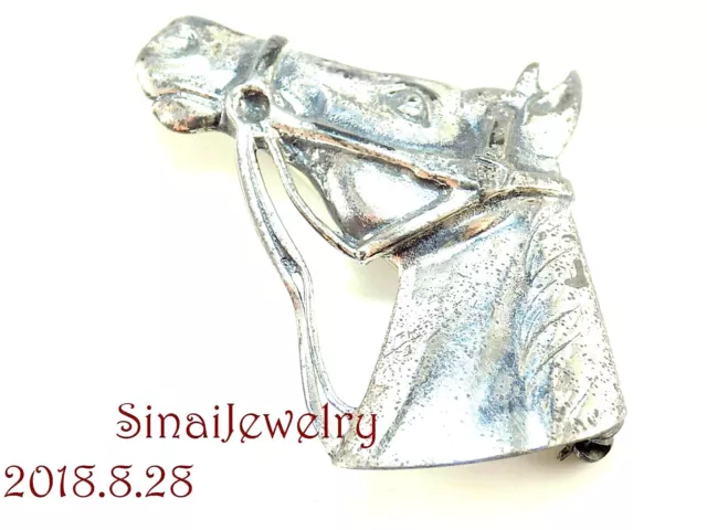 Estate Danecraft Horse Head Profile Sterling Silver 925 Pin Brooch 1-1/2" x1-7/8