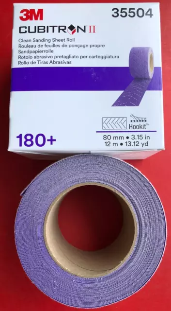 3M 35504 Cubitron Ii Hookit 3.15" Wide Clean Sanding Sheet Roll 180+ Grit Grade