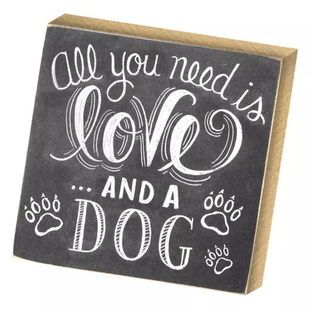 Shabby Chic ''all you need is love and a dog'' European Style Retro Wooden Sign