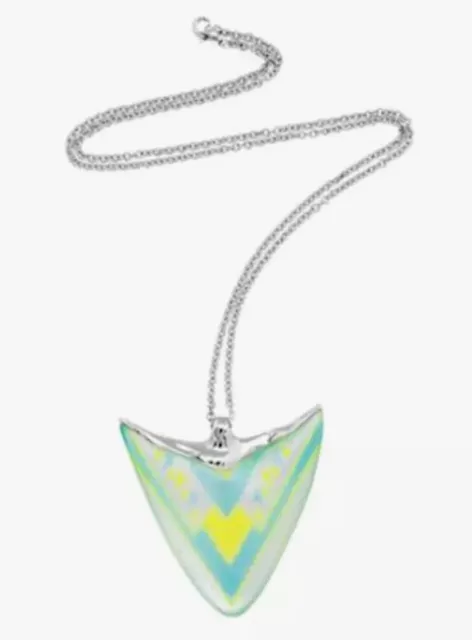 Alexis Bittar Lucite Large Shark Tooth Pendant Necklace 1306