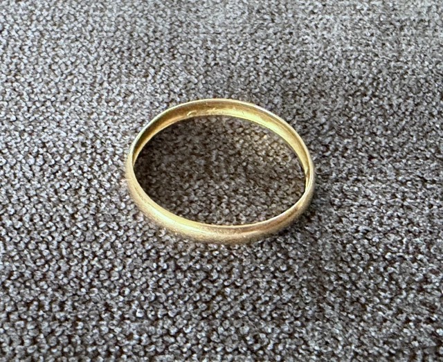 Bague Alliance Or 14 Carats – Décor Frise Grecque – Taille 54 – Comme Neuve