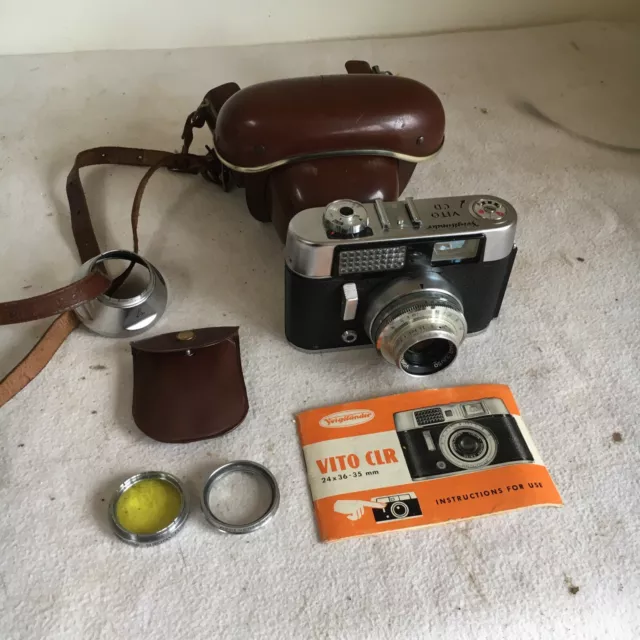 vintage voigtlander Vito CD / CLR Camera, Case Instructions Etc