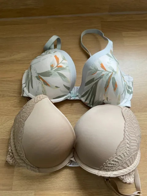 TWO MARKS & Spencer Underwired/Padded Cup Bra's 30Dd £1.99