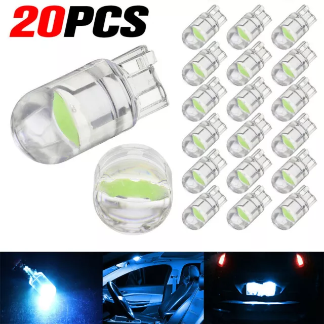 Car T10 LED COB Amber Wedge Interior Dome Reading Map Light Bulb Kit W5W 168 194