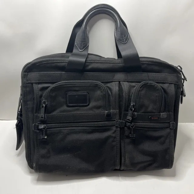 Great - TUMI Briefcase Business Bag ALPHA 26141DH Expandable 17x13x8 Laptop