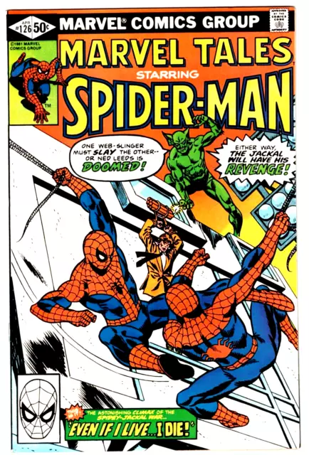 MARVEL TALES #126 (NM-) SPIDER-MAN! JACKAL! 1981 Ben Reilly Spidey Clone Saga