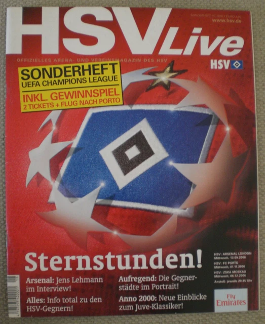 HSV / HAMBURGER SV Champions League 2006/07 Group Stage Programme EUR