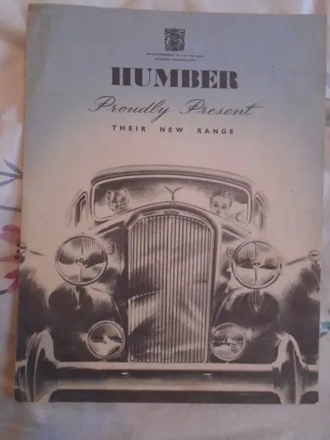 Humber Hawk, Snipe, Super Snipe & Pullman brochure undated UK market