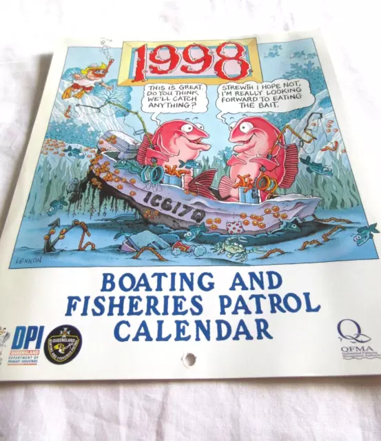 Queensland Boating And Fisheries Patrol Calendar 1998 As New