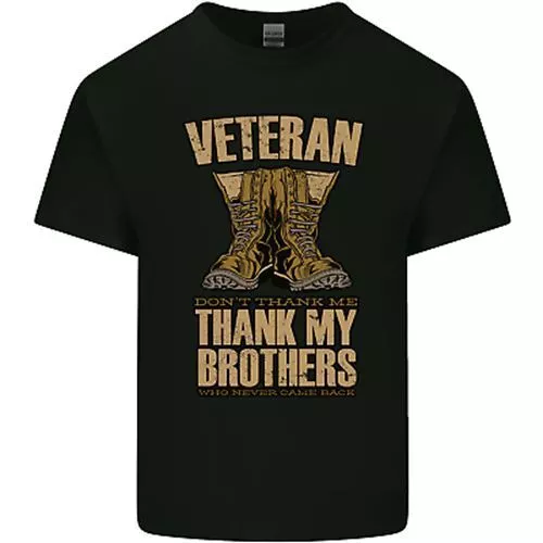 Veterano Botas Ejército Británico Ejército Marina Paras Algodón Hombre Camiseta