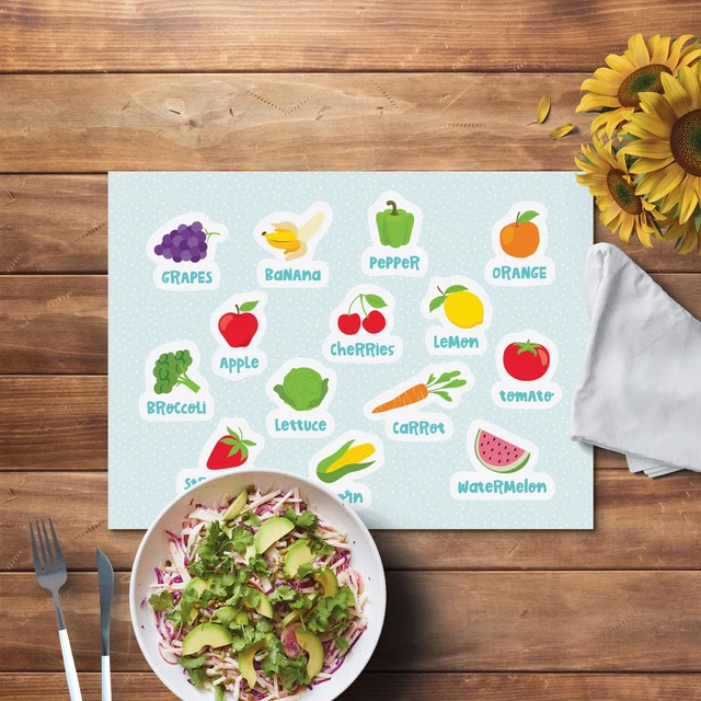 Fruits & Vegetables Educational Mat