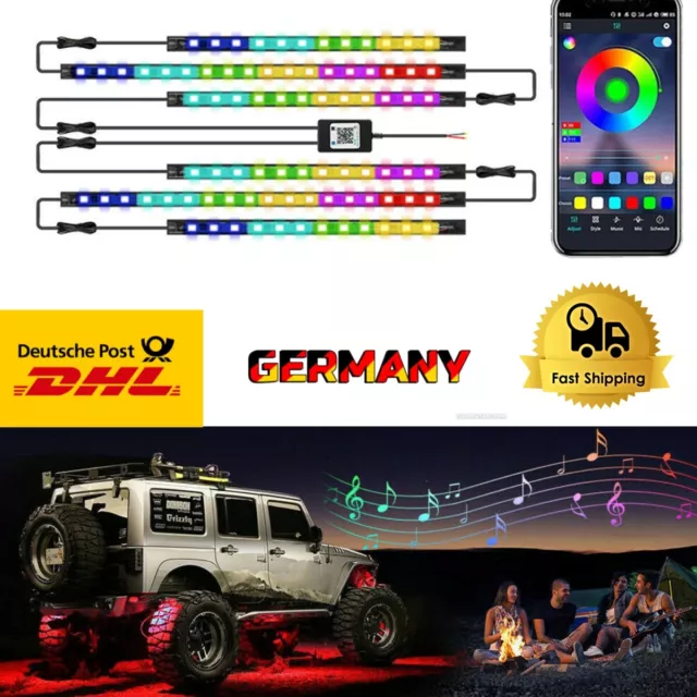 LED AMBIENTEBELEUCHTUNG RGB Dreamcolor Auto Unterboden Lichtleisten Set APP  12V EUR 32,99 - PicClick DE