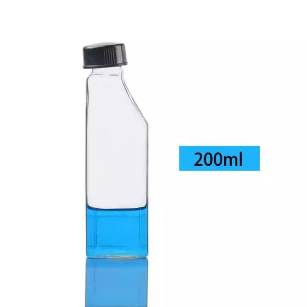 Angled Neck Cell Culture Bottles 10ml-1000ml - Transparent Glass, Lab Jars G