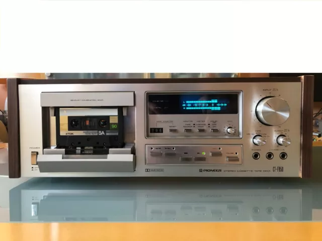 Pioneer CT-F850 3-Head Stereo Cassette Deck, Double Capstan, Wooden