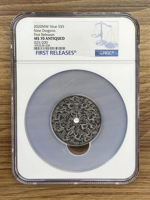 2020 Niue NINE DRAGONS Chinese Legends 2 Oz Silver Coin NGC MS70 FR