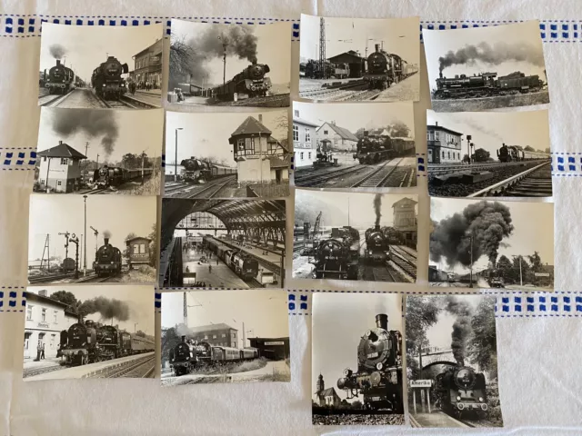 Konvolut 16 Karten ,  orig. Fotos Eisenbahnen  im Einsatz