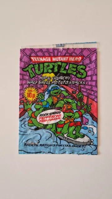 Sooner Snacks Empty Crisp Packet - Teenage Mutant Hero Turtles pepperoni pizza