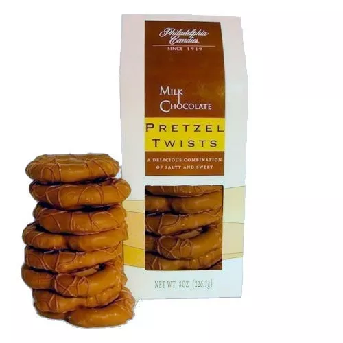 Philadelphia Candies Large Pretzel Twists, Milk Chocolate Covered 8 Ounce Gift