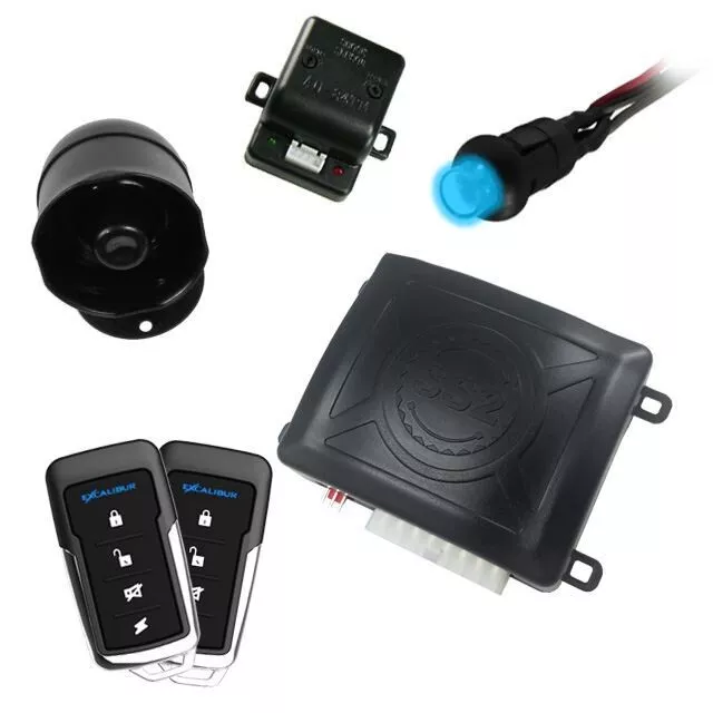 Excalibur AL-560 | 1-Way Vehicle Keyless Entry Alarm System w/ 2 Remotes & Horn