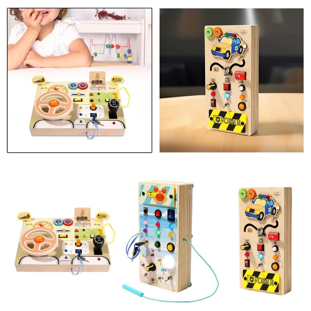 Accessoire Tableau Montessori - Bouton De Manteau Et Manivelle Pour Motricité Fine Enfant