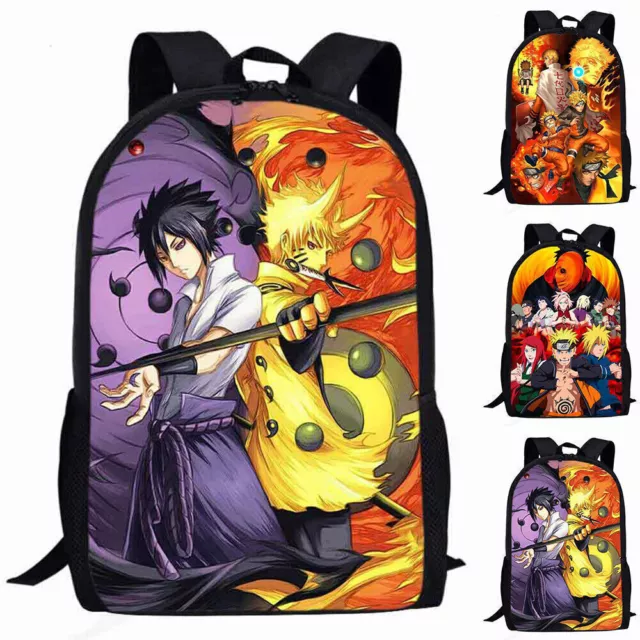 Child Boy Girl Anime Naruto Backpack Cartoon School Bag Large Capacity Book Bag·