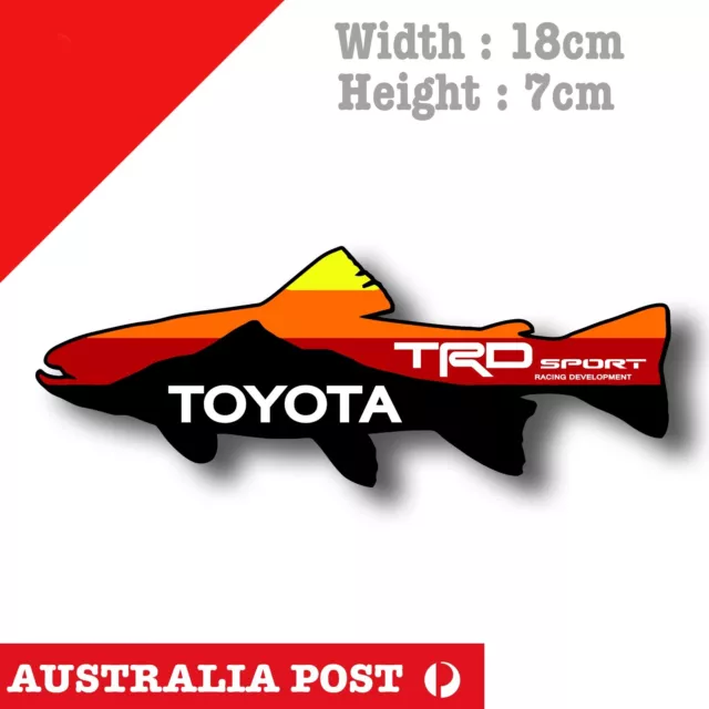 Toyota Trout Fly Fishing TRD Racing Development  4x4, Hilux, Off Road Sticker