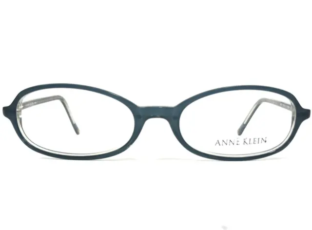 Anne Klein Eyeglasses Frames 8017 K5132 Blue Clear Oval Cat Eye 52-18-135