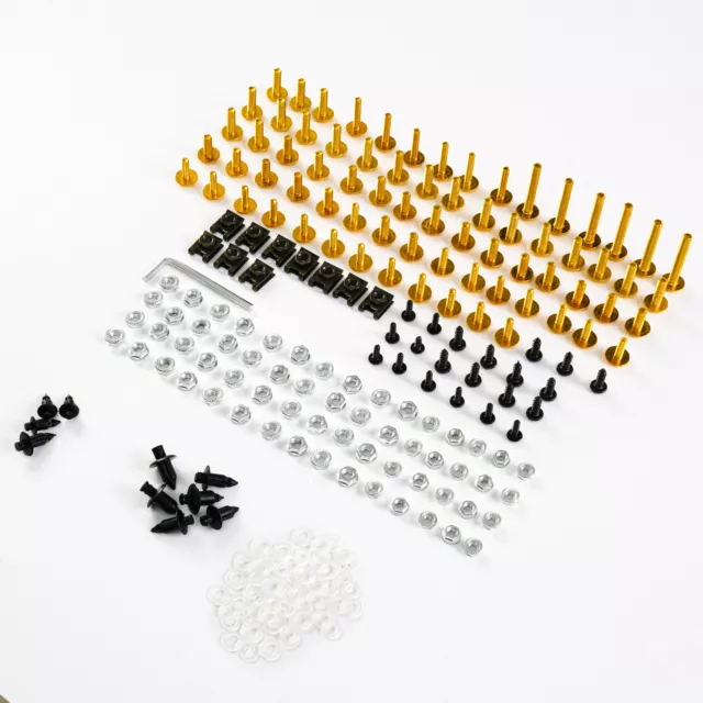 Fairing Bolt Kit for Honda CBR600F2 1991-1994 CBR600F3 1995-1998 Screws-Gold