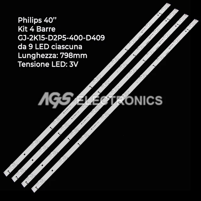 Kit De 14 Barres LED Pour Téléviseur Philips 55 Pouces - Réf TPT550J1QVN03U / 996598003929