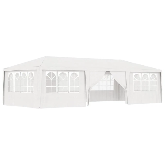 vidaXL Partyzelt Pavillon Gartenzelt Gartenpavillon Festzelt Gazebo 4x9M Weiß