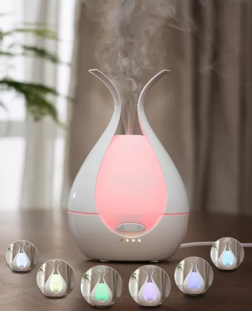 Difusor de aroma de aceite esencial ultrasónico LED purificador de aire aromaterapia humidificador