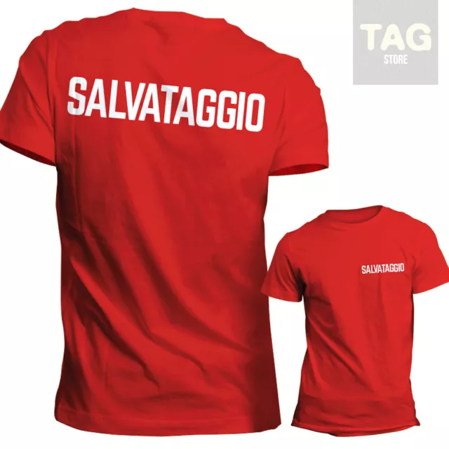 T SHIRT TSHIRT SALVATAGGIO BAGNINO SALVAMENTO LIFEGUARD baywatch