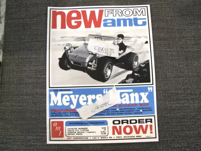 AMT Meyers "Manx" Dune Buggy 1/25 Plastic Model Car #2120  Print Ad Poster