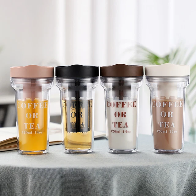 430ML Brew Cup A prueba de fugas Filtro para beber Taza de té reutilizable 4 Colores