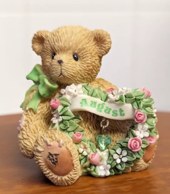 Cherished Teddies... Sparkling Hearts...Birthstone Bear... August....